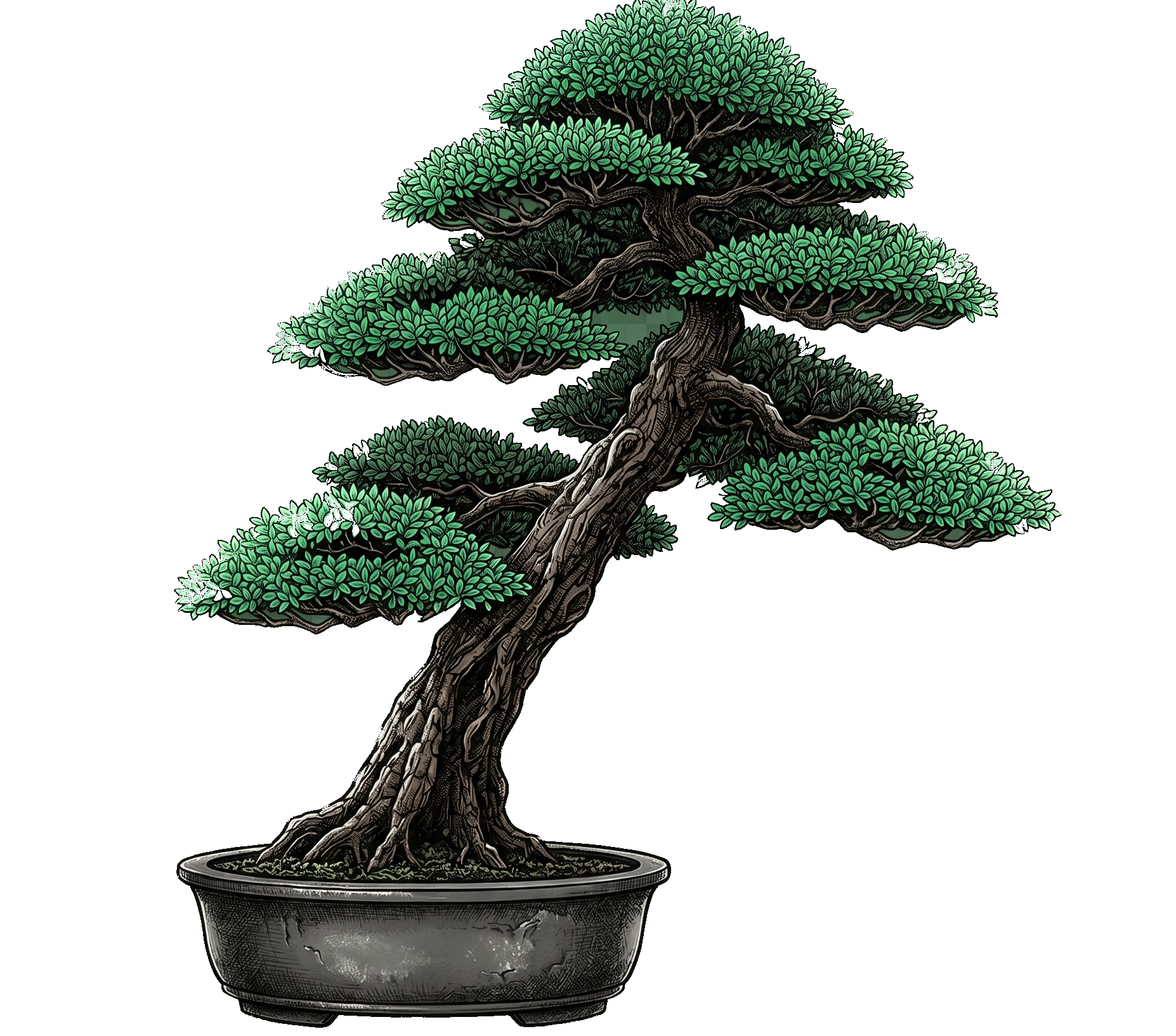 A bonsai, trimmed to perfection